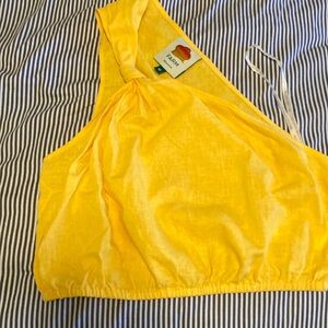 Farm Rio one shoulder crop top XS